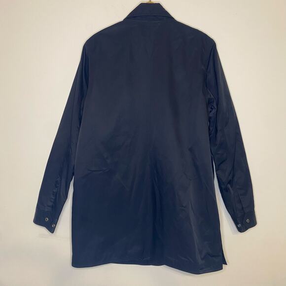 Womens Duluth Trading Co Rain Coat Jacket Long Weatherproof Black Buttons Medium - Picture 8 of 14